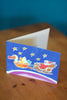 xmas card with dodo and santa
